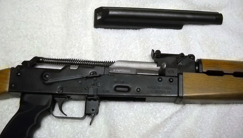 detail, M70 receiver with dust cover off